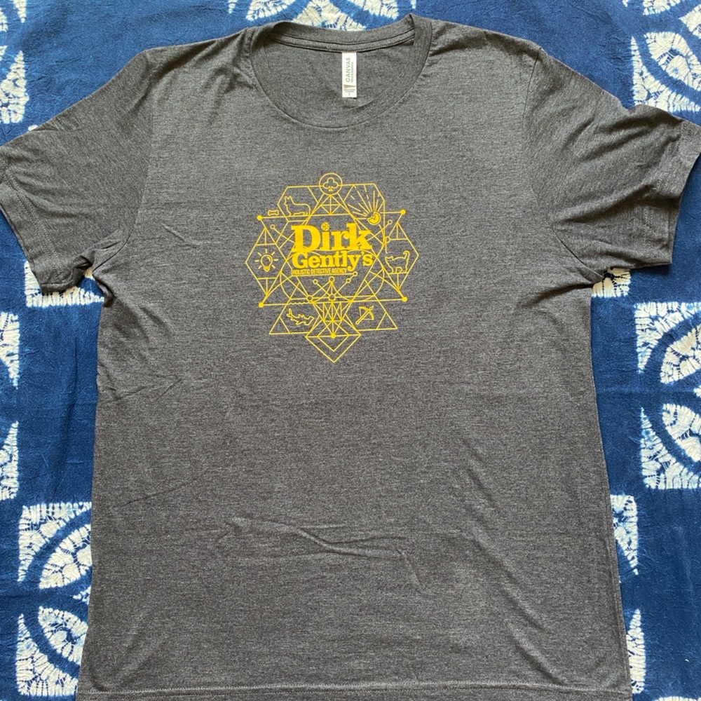 BBC America’s “ Dirk Gently’s Holistic Detective Agency“ promo T-shirt. Size L